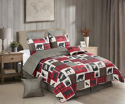 Virah Bella - Lodge Life TWIN Lightweight Reversible Quilt Set W/Sham • $32.47