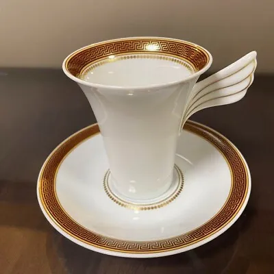 Versace Rosenthal Medaillon Coffee Cup Saucer Set • $119.60