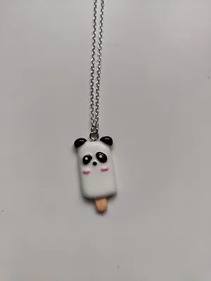 Panda Popsicle Necklace - Silver Plated 18 Inch • £3