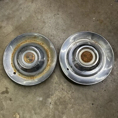 $139.99 • Buy 1947-1952 Cadillac Full Sombrero Hubcaps Custom Sled Old Chrome