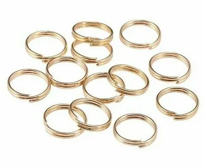 Split Rings Keyrings 10mm Blanks Rose Gold Key Chain Links Fishing 10-150pcs • £5.19