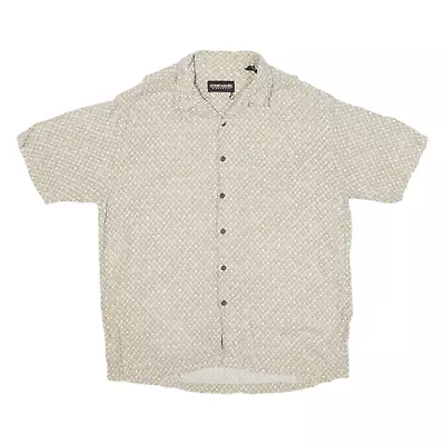 OCEAN PACIFIC Mens Shirt Beige Geometric Short Sleeve XL • £9.99