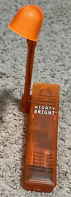 Vintage Orange Mighty Bright Clip On Book Lamp Light Adjustable Long Neck • $0.99
