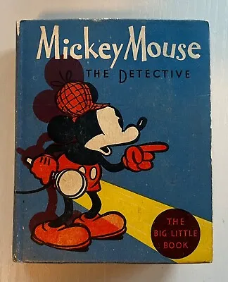 Mickey Mouse The Detective HC Big Little Book #1139 Very Fine! • $65