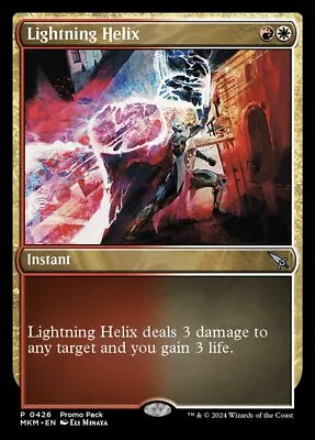 MTG Lightning Helix ** FOIL ** Promo Pack  Murders At Karlov Manor MKM NM • $2.79