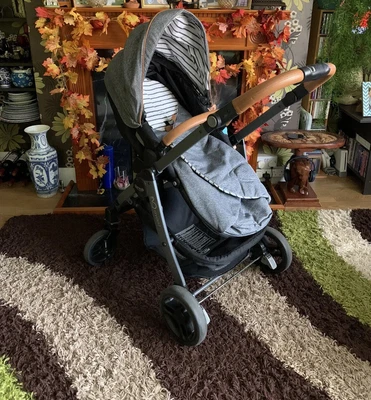 £150 • Buy Graco Evo Avant Breton Stripe Travel System 3 In 1 - Pushchair Carrycot Car Seat