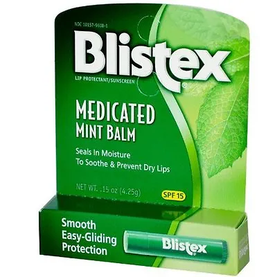 24 Pack Blistex Medicated Mint Balm SPF 15 0.15 Oz Each • $33.24