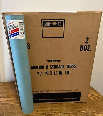 18” X 2 1/2” Mailer Tube Mailing Tubes  QTY 24Made In The USA  Blue Posters • $65