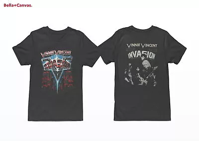 Vinnie Vincent 1986 Rock Tour Merch 2 Sided 90s Vintage Graphic T-Shirt 101395 • $18.91