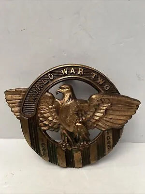 Vintage World War II Cast Metal Military Grave Marker/Flag Holder 1941-1945 6” T • $49