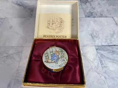 $24.50 • Buy Crummles Beatrix Potter Trinket Pill Box Peter Rabbit Bunny Under Fence