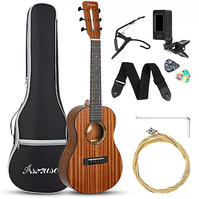 Asmuse Ballad Acoustic Guitar 30 Inch Travel Guitar Mahogany Body ADG-30 • $99.59