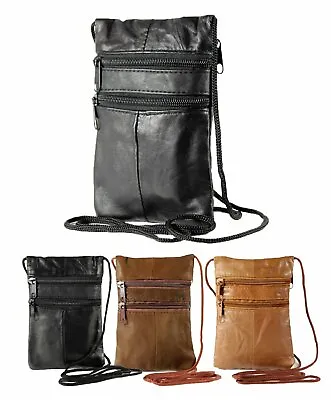 £5.80 • Buy Leather Shoulder Mini Small Neck Purse Cross Body Tote Travel Satchel Bag