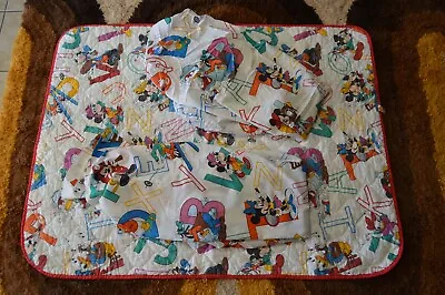 Vintage Dundee Disney Baby Blanket Crib Set Sheets Mickey Mouse Minnie • $60