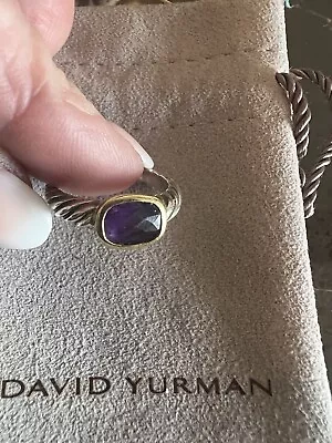 David Yurman Classic Cable Amethyst Ring Size 7 • $225