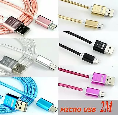 2A 2m MICRO USB Data Sync Charger Cable For Samsung Galaxy S7S6S5S4Tab3 • $4.98