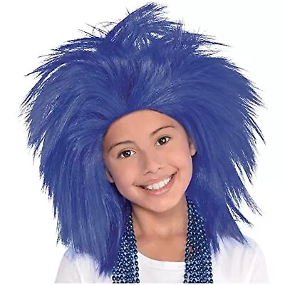 Amscan Crazy Wig Costume-One Size Blue 1 Pc • $12.97