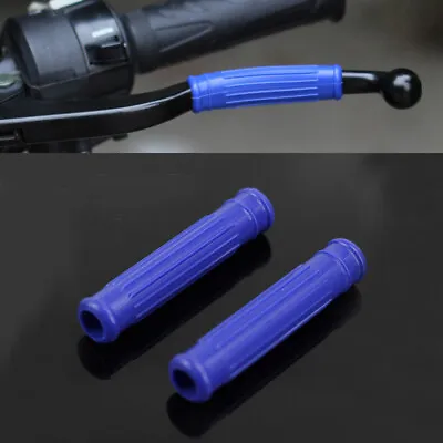 2X Universal Blue Sleeves Brake Clutch Lever Grips Cover For Vintage Evo MX Bike • $6.40