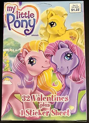 G3 My Little Pony 2004 American Greetings VALENTINES & Sticker Sheet BRAND NEW * • $14