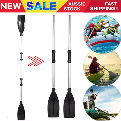 2Pcs Aluminium Alloy Detachable Ribbed Lightweight Blade Kayak Paddles Boat Oars • $21.99