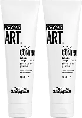 2X L'Oreal Professionnel Hair Care Tecni Art Liss Control Gel Cream 150ml • £35