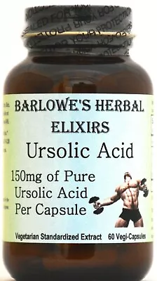 Ursolic Acid - 150mg Per Capsule - Build Lean Muscle Lose Fat - Stearate Free! • $16.95