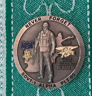 Lt. Mike Murphy Navy Seal Team SDVT 1  Medal Of Honor Red Wings Challenge Coin • $43.99