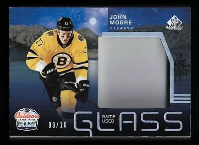 2021-22 SP Game-Used NHL Outdoors Lake Tahoe Glass Starscape John Moore 09/10 • $147.76