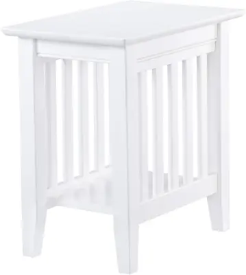 $122.88 • Buy Atlantic Furniture AH13202 Mission End Table Chair Side Table, White
