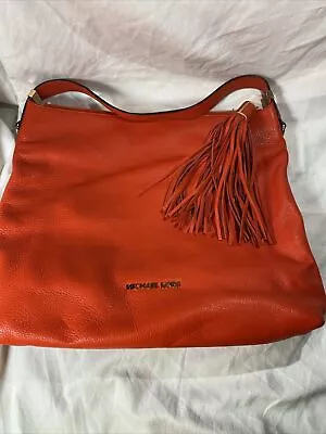 Michael Kors Orange Soft Leather Bag With Tassel • $65