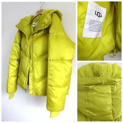 NWT UGG RONNEY CROPPED PUFFER JACKET RELISH Sz-S $198 • $82.99