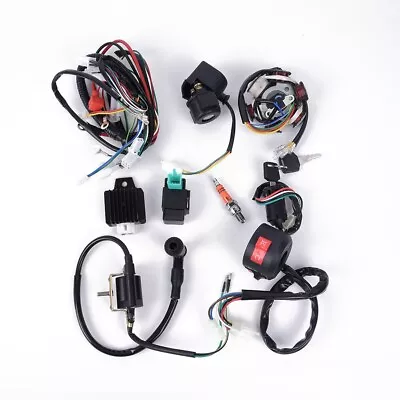 50CC-125CC Mini-ATV Complete Wiring Harness CDI Stator 6 Coil Pole Ignition Set • $55.10