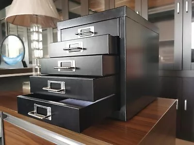 Tool Dorm~5 Drawer Steel Desktop Multidrawer Storage Organizer Cabinet ~ BLACK • $59.99