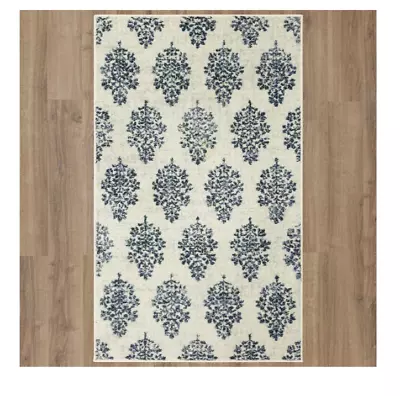 Mohawk Paula 2x4 Blue Indoor Geometric Farmhouse/Cottage Throw Rug • $35.20