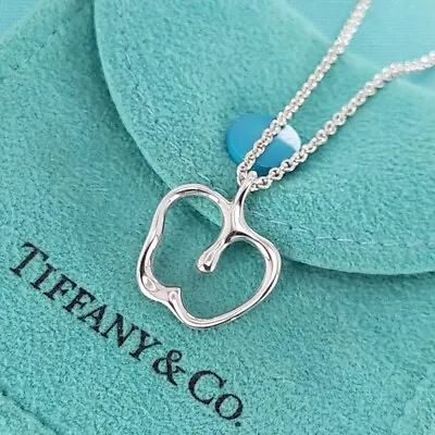 TIFFANY & Co. Elsa Peretti Apple Necklace Silver 925 Accessory Jewelry Vintage • $120