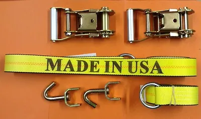 6-pc. Tow Dolly Car Hauler Truck Trailer Rollback Lasso  Ratchet Strap Set Usa • $91.90