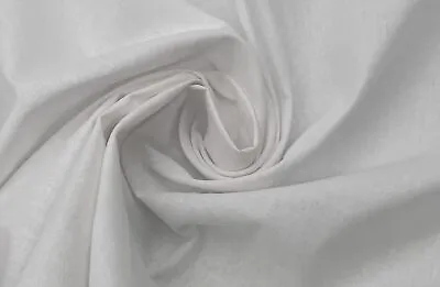 Polycotton White Twill Curtain Lining 254cm EXTRA WIDE New Perfects 115 GSM • £3.99