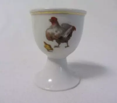 Vintage Porcelain Gold Trim Chickens & Chicks Egg Cup • $4.99