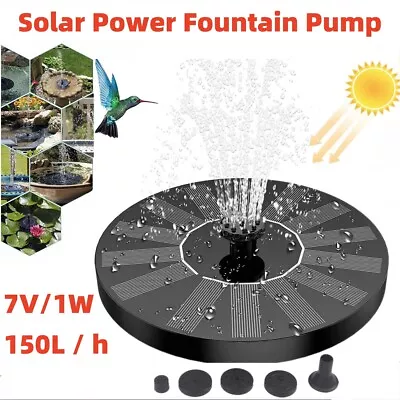 150L/H Solar Fountain Submersible Floating Water Pump Bird Bath Garden Pool • $11.49