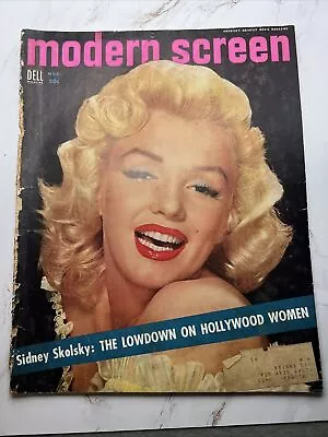 1954 March Modern Screen Magazine - Marilyn Monroe Front Cover *read* • $10