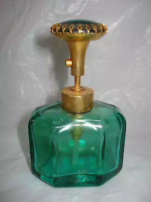 Green With Envy Thick Glass Vintage Irice Perfume Bottle • $24.99