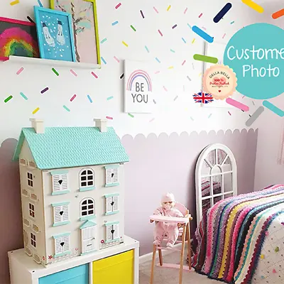 £24.75 • Buy Confetti Sprinkles Wall Stickers 220x Decal Nursery Baby Girls Room Decor Kids