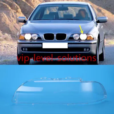 For BMW 5-Series E39 2000-2003 Left Side Headlight Lens Clear Cover + Sealant • $66.96