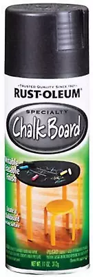 Chalkboard Spray Paint Specialty 11 Oz Black Scratch Resistant Rust-Oleum 301438 • $14.89