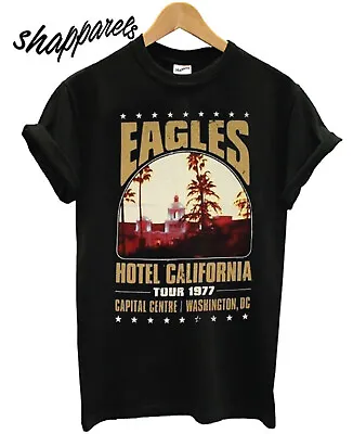 $15.03 • Buy New!! The Eagles Hotel California Tour 1977 T-Shirt, The Eagles Shirt DA04098