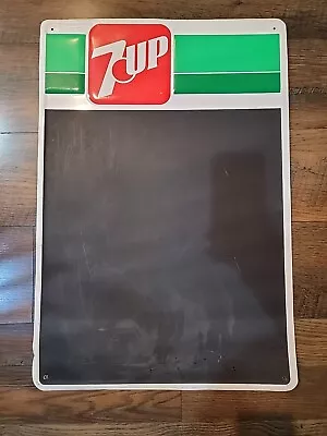 Vintage 7 Up The Uncola Metal Advertising Chalkboard Sign Soda Pop Menu • $186