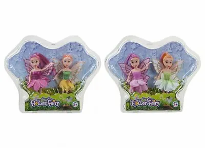 7  Twin Pack Flower Fairy Toys Imaginative Girls Kids Fairies Wings Fly Pixie • £6.99