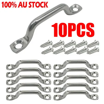 10x Stainless Steel Heavy Duty Lashing Ring Tie Down Strap Point Anchor Trailer • $23.60
