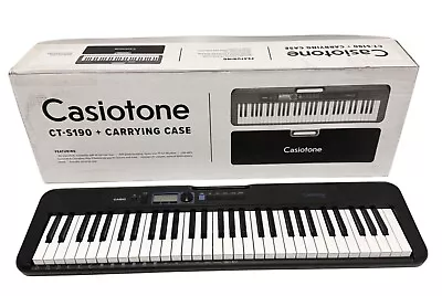 CASIOTONE CT-S190 61-Key Portable Electronic Piano With Carrying Case - PRISTINE • $99