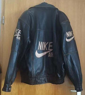 Rare Vintage Nike Air Command Force Billy Hoyle Jordan Leather Jacket Xxl • $200